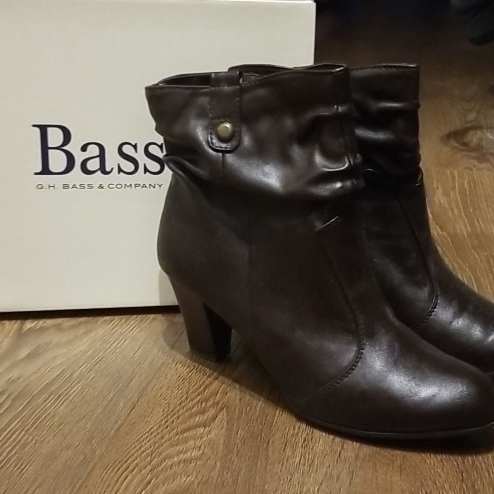 Bass Slouch Lucy Ankle Boots Size 10 - Picture 1 of 8